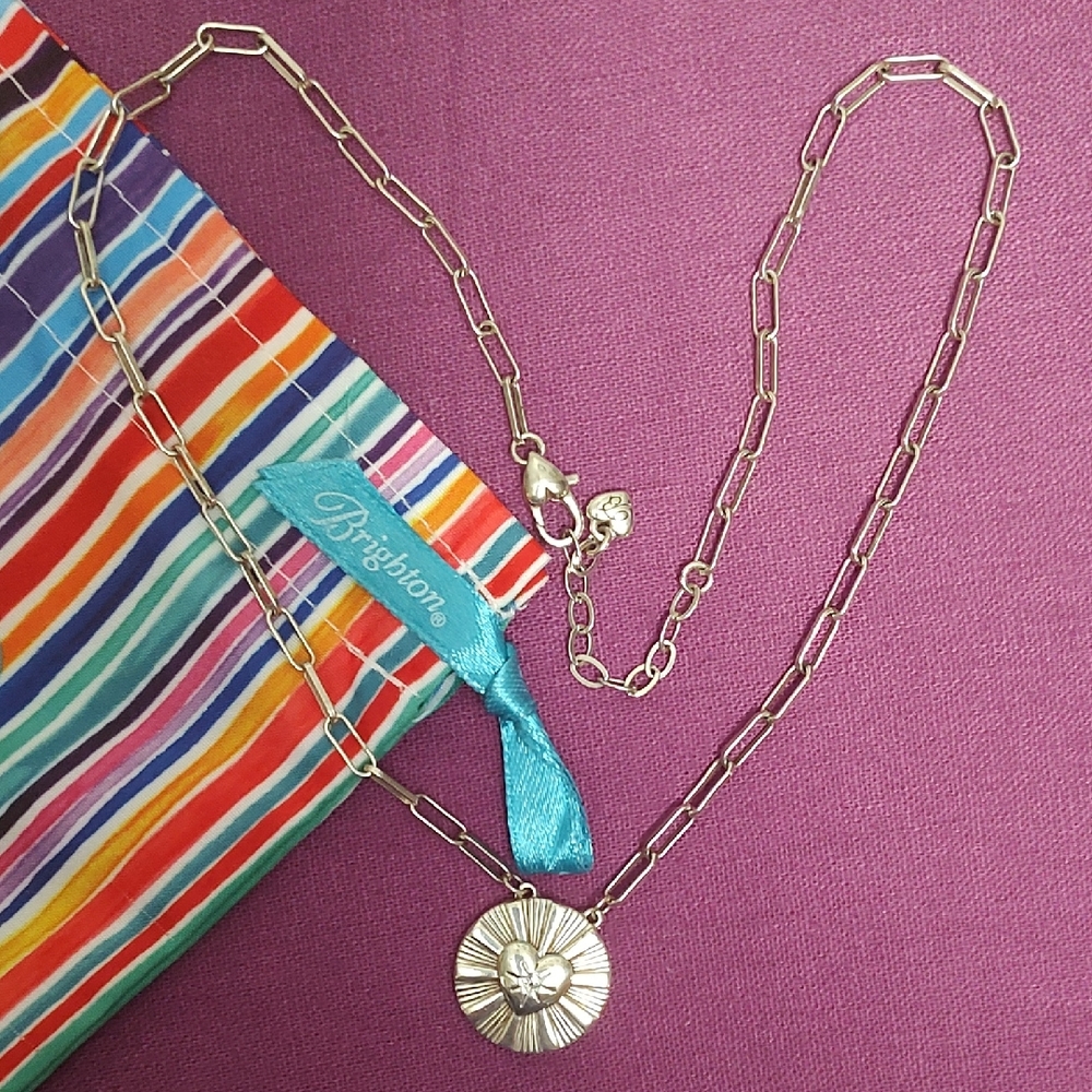 Brighton Silver Necklace with Radiant Heart Pendant